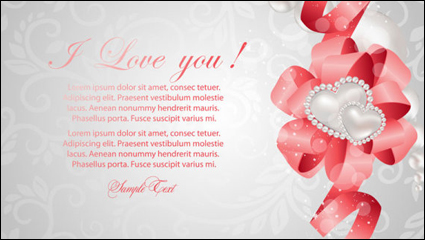 Tarjeta de San Valentn 02 - vector de material