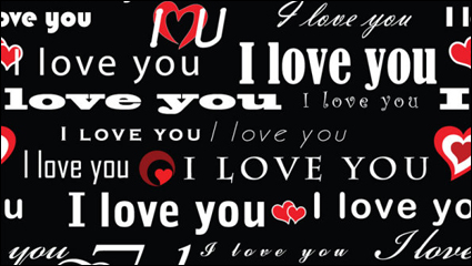 Corazones de San Valentn de fondo 03 - vector de material