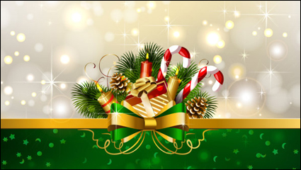 Decoracin de Navidad de fondo 01 - vector de material