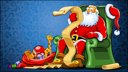 Cute Santa Claus ilustrador 03 - vector de material