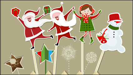 Dibujos animados de Santa Claus 03. - Material de vectores