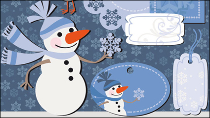 Christmas señala pegatinas 01 - vector de material