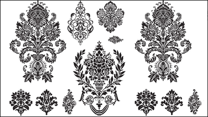 Patrones en blanco y negro 01 - vector de material