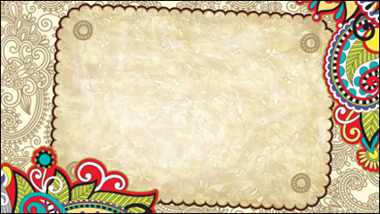 Retro patrn de la frontera 04 - vector de material