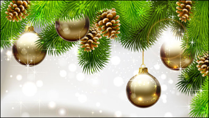 Navidad hermosa bola 03 - vector de material
