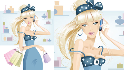 Cartoon sexy 05 - vector de material