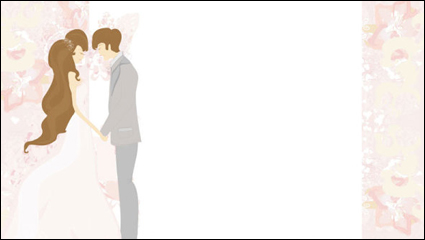 Postal de la boda 01 - vector de material
