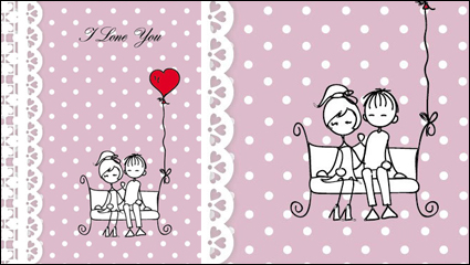 Lnea de arte vectorial de San Valentn 03 - vector de material