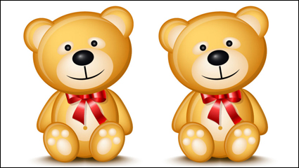 Oso de peluche de 01 - vector de material