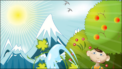 Cartoon huerto 01 - vector de material