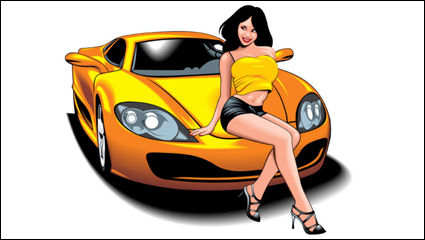 Belleza sexy y deportivo 01 - vector de material