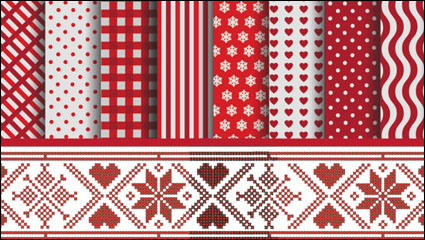Varios patrones de tela 01 - vector de material