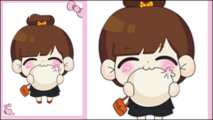 Material de vectores Cute Girls