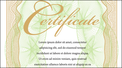 Certificado de Felicitacin 02 - vector de material