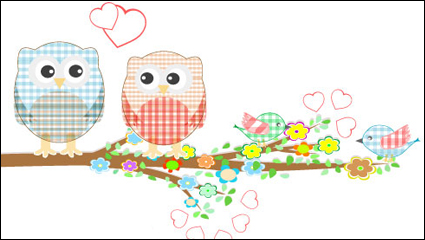 Cute dibujos animados ilustrador 03 - vector de material