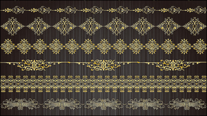 Patrn de encaje de oro 02 - vector de material