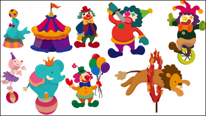 Circo de dibujos animados - vector de material
