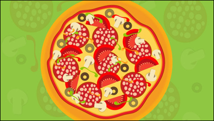 Pizza Illustrator 02 - vector de material