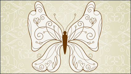 Modelo de mariposa hermosa 05 - vector de material