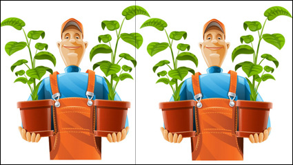 Jardn trabajos de poda 02 - vector de material