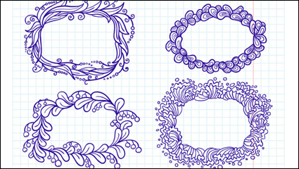 Dibujado a mano del cordn de dibujos animados 01 - vector de material