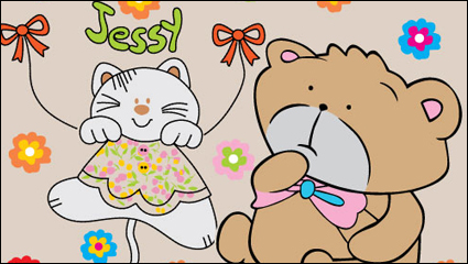 Animales de dibujos animados 02 - vector de material