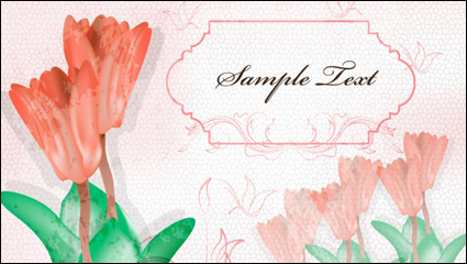 Flores Warm fondo 04 - vector de material