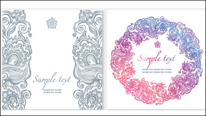 Patrn exquisito tarjetas de 02 - vector de material