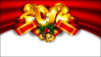 Fancy año nuevo fondo 01 - vector de material