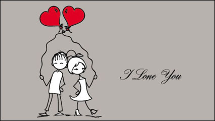 Lnea de arte vectorial de San Valentn 06 - vector de material