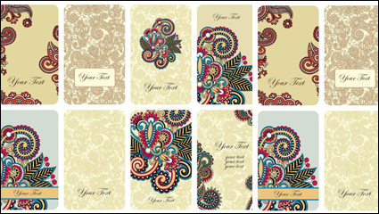 Tarjeta floral retro - vector de material