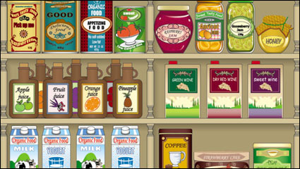 Cartoon escaparate 02 - vector de material
