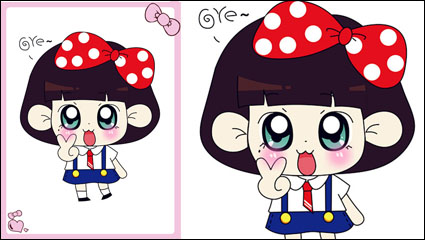 Material de vectores Cute Girls