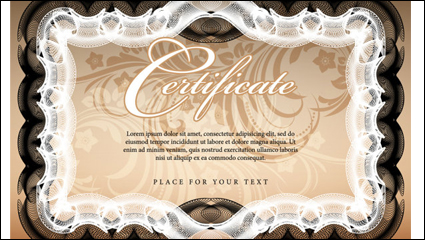 Certificado de Felicitacin 03 - vector de material