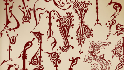Frontera patrn europeo 02 - vector de material