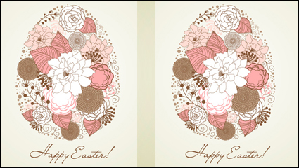 Modelo de Pascua pintados a mano 04 - vector de material