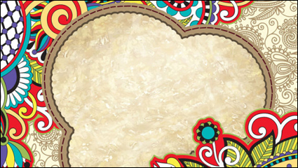 Retro patrn de la frontera 02 - vector de material