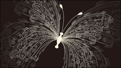 Hermosa mariposa patrn 01 - vector de material