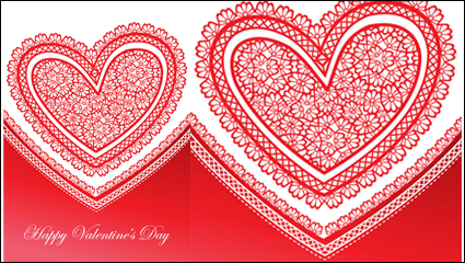 Hermosa tarjeta de San Valentn 04 - vector de material