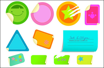 Vector envi notas de material decorativo