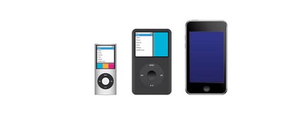 ipods conjunto de vectores de material