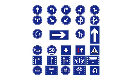 Vector de señales de trfico material de las señales