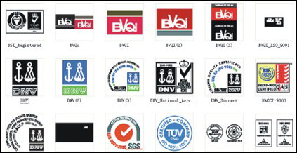 Vector logo de certificacin de material