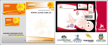 vector logo plantilla de material y VI