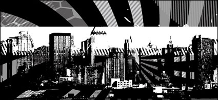 Vector metrpolis colorida material