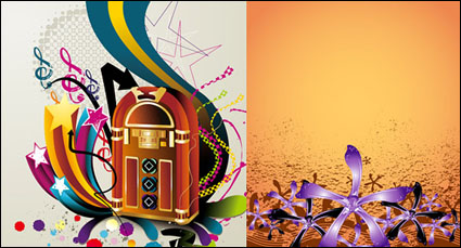 material retro-estilo de ilustracin vectorial