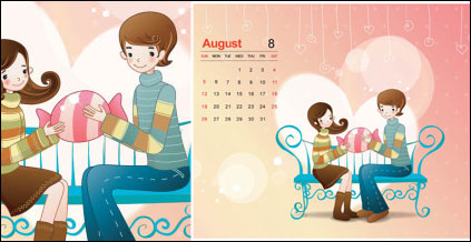 Calendario de vectores materiales