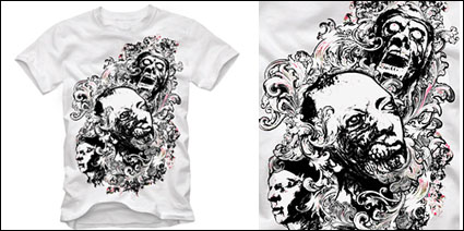camiseta diseño vectorial material