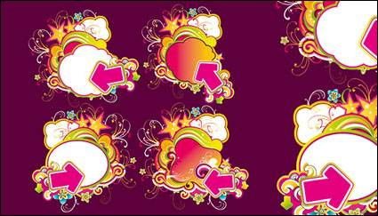 Vector flechas nubes material
