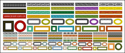 Variedad de materiales clsicos encajes serie de vectores-2